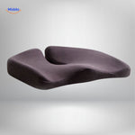Memory foam seat cushion with stable base for comfortable and secure sitting support.