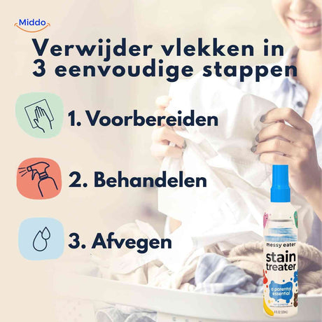Remove stains in three simple steps with Stainhero spray.