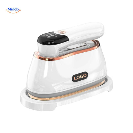 Smart steam iron featuring LED display and ergonomic handle for easy control.