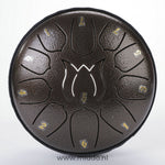 Bronze 15cm mini steel tongue drum handpan instrument.