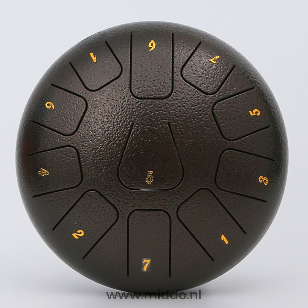 Bronze 20-25cm steel tongue drum handpan instrument.