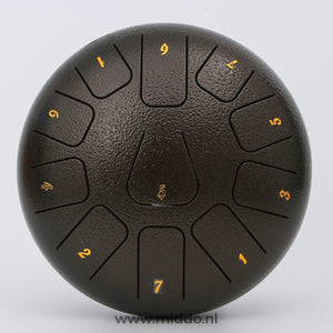 Bronze 20-25cm steel tongue drum handpan instrument.