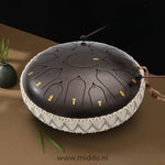 Bronze 33cm steel tongue drum handpan instrument.