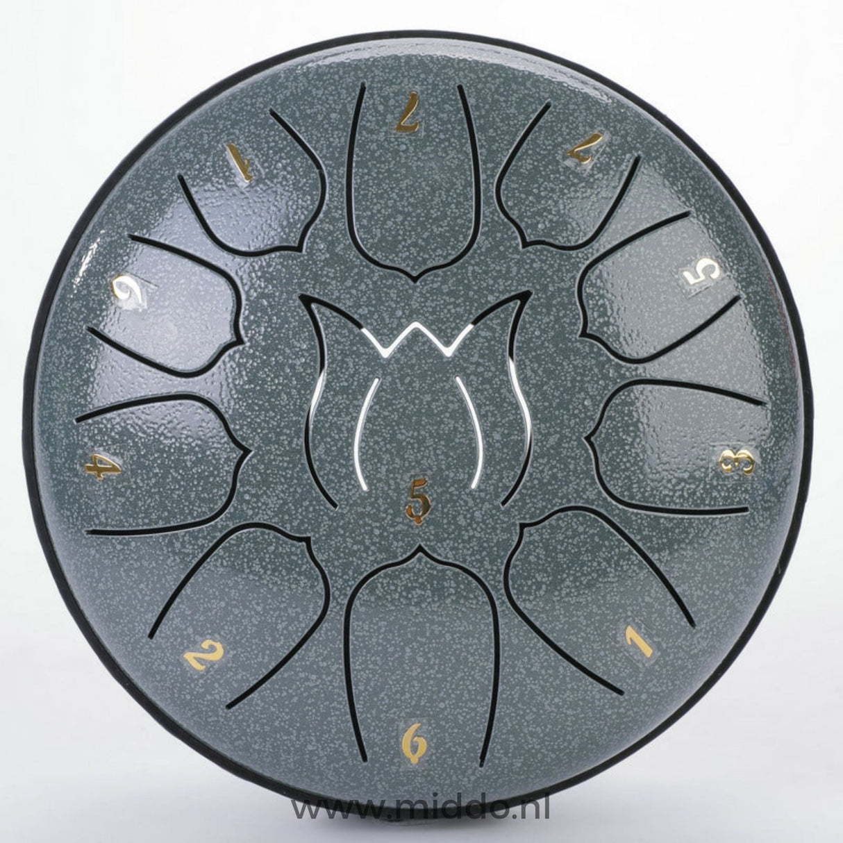 Jade green 15cm mini steel tongue drum handpan instrument.