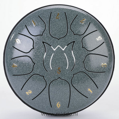 Jade green 15cm mini steel tongue drum handpan instrument.