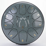 Jade green 15cm mini steel tongue drum handpan instrument.