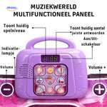 Music control panel with play level settings and volume adjustment