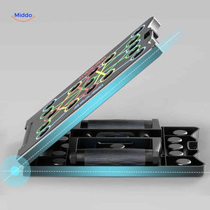 Built-in storage pocket for convenient handle organization and transport.