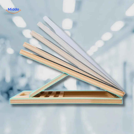 Stretch board with adjustable incline angles for progressive, intensive muscle stretching workouts.
