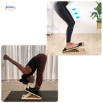 Stretch board designed for yoga, fitness routines and deep forward bending exercises.