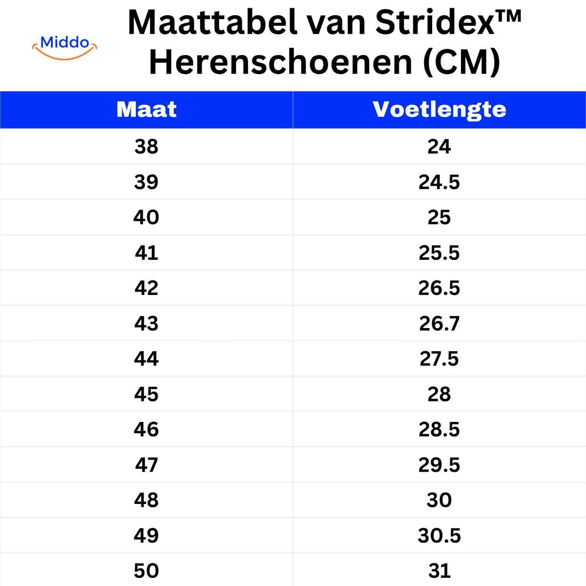 Stridex Men's Shoes size chart image 34
