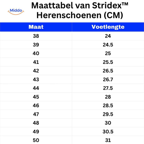 Stridex Men's Shoes size chart image 34