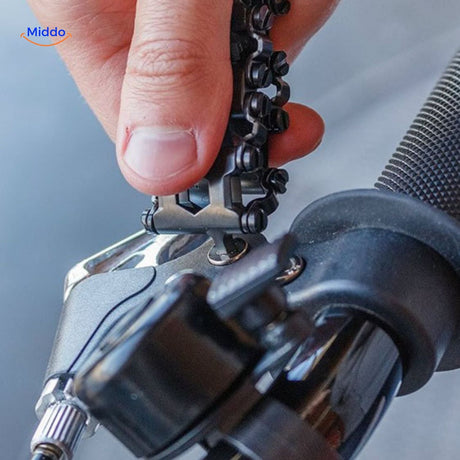 Multi-tool bracelet for multiple purposes including camping, hiking, and DIY projects.