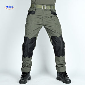 RaiderPro tactical pants in olive green with ripstop construction.