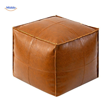 Stylish, durable, and comfortable leather tatami floor cushion for versatile spaces.