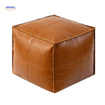 Stylish, durable, and comfortable leather tatami floor cushion for versatile spaces.