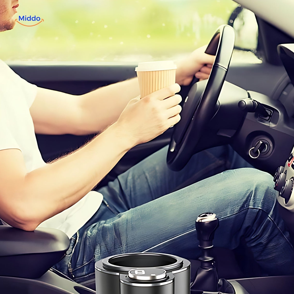 ThermaGrip dual-temperature car cup holder keeps beverages at ideal temperature on every road trip.