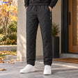 Thermoflex fleece lined winter pants worn in black, straight leg