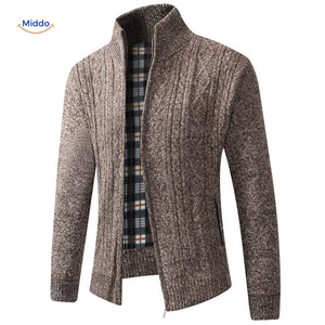 Brown thermoknit vest side view showing lined construction for warmth and comfort.