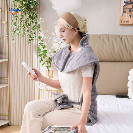 Thermowrap electric shoulder and neck heating delivers targeted warmth and pain relief.
