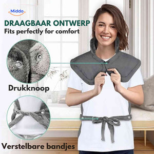 Thermowrap portable design with snap fasteners and adjustable straps for secure fit.