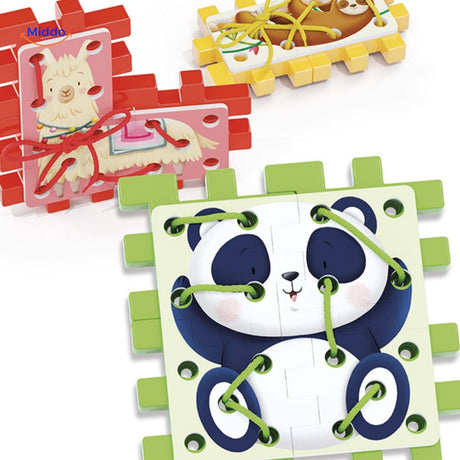 ThreadArt Builder puzzle activity promoting screen-free educational play.