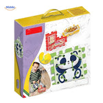 Finished ThreadArt Builder puzzle with intricate colorful string patterns.
