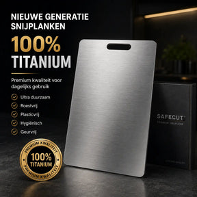 SafeCut titanium cutting board with premium finish and sleek design.