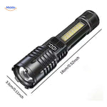 Compact Torchlite LED flashlight showing size and dimensions specifications.