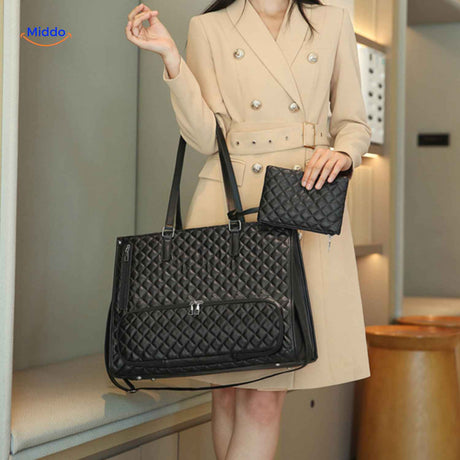 Black Totezia 2-in-1 handbag cooler bag with detachable insulated case.