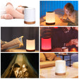 MagicTouch cordless touch lamp with nine color modes creating ambient lighting.
