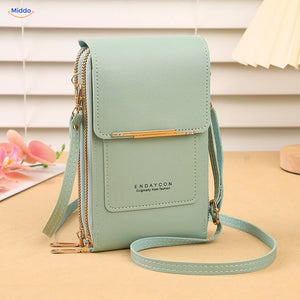 TouchScreenGo crossbody phone bag, green