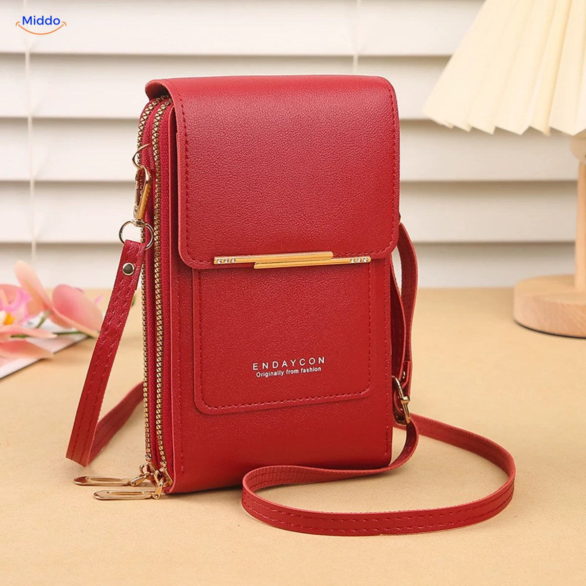 TouchScreenGo crossbody phone bag, red