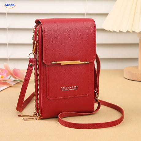 TouchScreenGo crossbody phone bag, red