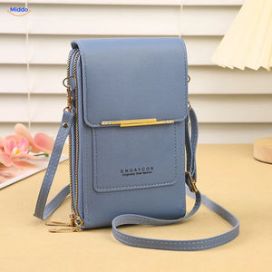 TouchScreenGo crossbody phone bag, blue