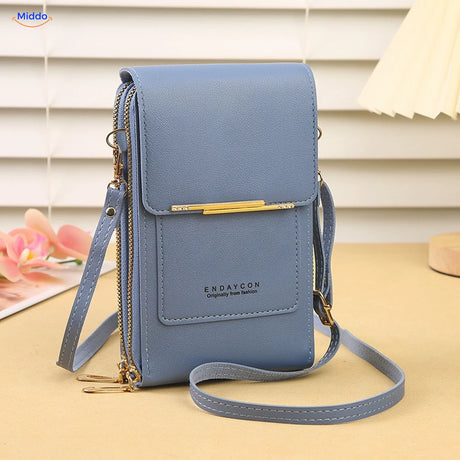 TouchScreenGo crossbody phone bag, blue