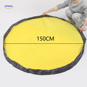 Dimensions and size guide for the toy storage bag.