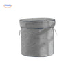 Gray toy tote bag with basic functional design.