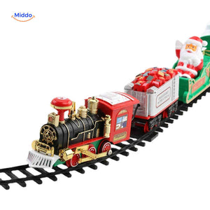 ChristmasRail on track with Santa figure showing light effects and realistic motion.