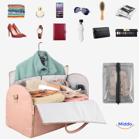 TravelPro luxe interior spacious with clothing and travel essentials.
