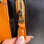 Premium durable zipper on luxe travel garment duffel bag.