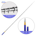 Compact telescopic fishing rod set shown in its travel-ready packed configuration, easy to carry anywhere.