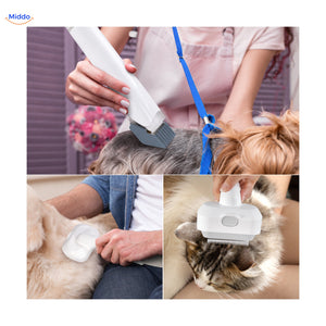Trimming and brushing pet fur with Furiva attachments