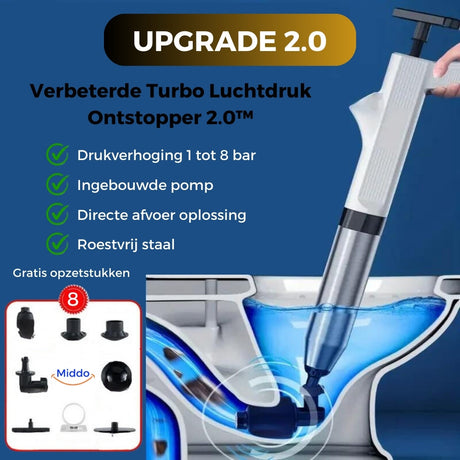 Turbo Air Pressure Drain Blaster 2.0 upgraded version with sleek design.