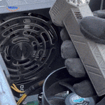 Cordless air blaster demonstrates powerful 130,000 RPM performance in action.