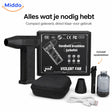 Complete TurboJet Pro set includes multiple nozzle attachments and protective storage case.