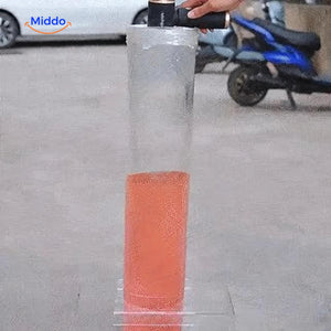 TurboVacuum handheld cleaning demonstration outdoors.