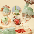 Tyfoon handheld food processor demonstrating simple, effortless operation and control.