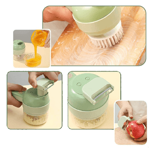 Tyfoon kitchen tool with built-in cleaning brush for easy maintenance and hygiene.