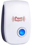 Pest repeller using ultrasonic frequencies to repel unwanted insects and pests.